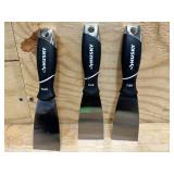 (3) 2 in. Putty Knife with Flexible Stainless Steel Blade