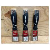 (3) 2 in. Putty Knife with Flexible Stainless Steel Blade