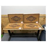 (4) Welcome Natural 18 in. x 30 in. Coir Non-Slip Indoor Outdoor Door Mat