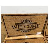 (4) Welcome Natural 18 in. x 30 in. Coir Non-Slip Indoor Outdoor Door Mat
