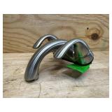 Glacier Bay Builders 4 in. Centerset Double Handle Low-Arc Bathroom Faucet in Brushed Nickel