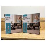 (2) Brookstone Shiatsu Foot 3 Massage Programs with Heat, Air Compression, Deep Kneading, Grey