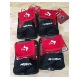 Lot of 4 - Husky 5" Clear Storage Pouches with Protective Flap