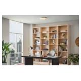 13 in. Light Matte Black Adjustable CCT and Color Changing Integrated LED Ceiling Smart Flush Mount, Powered by Hubspace