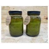 (2) Patio Essentials Citronella Mason Jar Candle For Mosquitoes/Other Flying Insects 13 oz