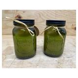 (2) Patio Essentials Citronella Mason Jar Candle For Mosquitoes/Other Flying Insects 13 oz
