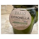 (2) Patio Essentials Citronella Mason Jar Candle For Mosquitoes/Other Flying Insects 13 oz
