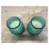 (2) Patio Essentials Citronella Candle with Holder For Mosquitoes/Other Flying Insects 10.58 oz