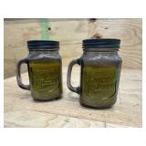(2) Patio Essentials™ Citronella Glass Mason Jars - Medium - Assorted Colors - 10oz