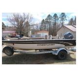 2000 FISHHAWK CRESTLINER / TRAILER / 80 HP YAMAHA 4 STROKE