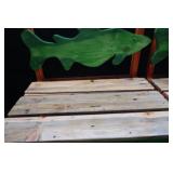 TWO WALLEYE BENCHES AND BRAND NEW STAINLESS STEEL OUTDOOR BBQ SET