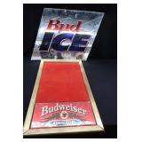 2 VINTAGE BUDWEISER SIGNS
