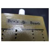 VINTAGE PABST  BLUE RIBBON  BEER SIGN. / CRIBBAGE BOARD