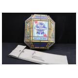 VINTAGE PABST  BLUE RIBBON  BEER SIGN. / CRIBBAGE BOARD