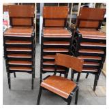 19 WOODEN RESTAURANT CHAIRS