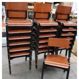 19 WOODEN RESTAURANT CHAIRS