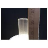 2 FLORAL MILK GLASS HURRICANE LAMPS WITH MILK GLASS BUD VASES