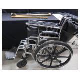 EXTRA LARGE WHEEL CHAIR, 2 CANES, AND BOARD