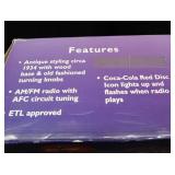 NEW IN BOX COCA-COLA AM/FM RADIO + COLLECTOR MINI CDS