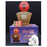 NEW IN BOX COCA-COLA AM/FM RADIO + COLLECTOR MINI CDS