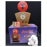 NEW IN BOX COCA-COLA AM/FM RADIO + COLLECTOR MINI CDS