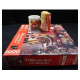 COCA-COLA PUZZLE WITH COFFEE MUG AND CAN FOAM