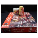 COCA-COLA PUZZLE WITH COFFEE MUG AND CAN FOAM