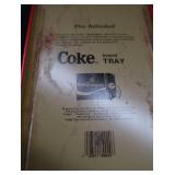 HEAVY METAL COCA-COLA SERVING TRAY AND 4 CO-BRANDED BACARDI MUGS