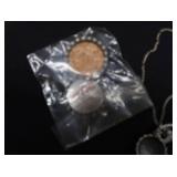 COCA-COLA BOPPING BOTTLE AND BREAK DANCING CAN WITH BONUS COKE NECKLACE AND BOTTLECAPS