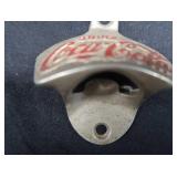 VINTAGE COCA-COLA SERVING TRAY, COLLECTORS TINS, COOLER RADIO, AND BONUS BOTTLE OPENER