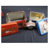 VINTAGE COCA-COLA SERVING TRAY, COLLECTORS TINS, COOLER RADIO, AND BONUS BOTTLE OPENER