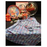 VINTAGE COCA-COLA SERVING TRAYS AND CHRISTMAS ORNAMENTS