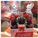 VINTAGE COCA-COLA SERVING TRAYS AND CHRISTMAS ORNAMENTS