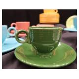 VINTAGE FIESTA CUPS AND SAUCERS