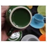 VINTAGE FIESTA CUPS AND SAUCERS