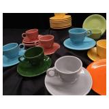 VINTAGE FIESTA CUPS AND SAUCERS