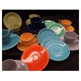 VINTAGE FIESTA CUPS AND SAUCERS