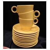 VINTAGE FIESTA CUPS AND SAUCERS