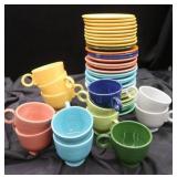 VINTAGE FIESTA CUPS AND SAUCERS