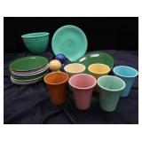 FIESTA PLATES AND BOWL BAUER USA CUPS