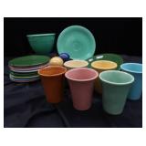 FIESTA PLATES AND BOWL BAUER USA CUPS