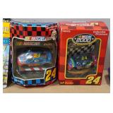 Assorted NASCAR Collectibles - Coasters, Bobblehead, Pocket Knife