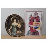 Pepsi-Cola Metal Sign and Tray