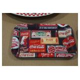 Coca-Cola Plate and Metal Trays