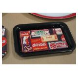 Coca-Cola Plate and Metal Trays