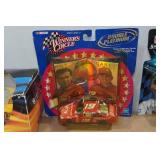 Assorted NASCAR Collectibles - Die Cast Cars, License Plate Frame