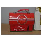 Assorted Coca-Cola Collectibles - Alarm Clock, Lighted House ,Tin