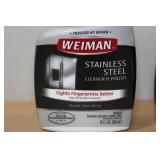 *2* Weiman Stainless Steel Cleaner & Polisher with Cloth