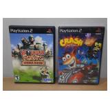 *2* PlayStation 2 Games - Crash Racing, Worms Forts