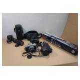 Minolta SRT101 35mm SLR Camera with Lenses and Accessories